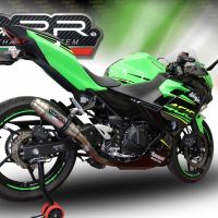 Esapament GPR compatibil cu Kawasaki Ninja 500 2023 Evacuare slip-on omologata, inclusiv db killer detașabil și cot de legătură,Deeptone Inox