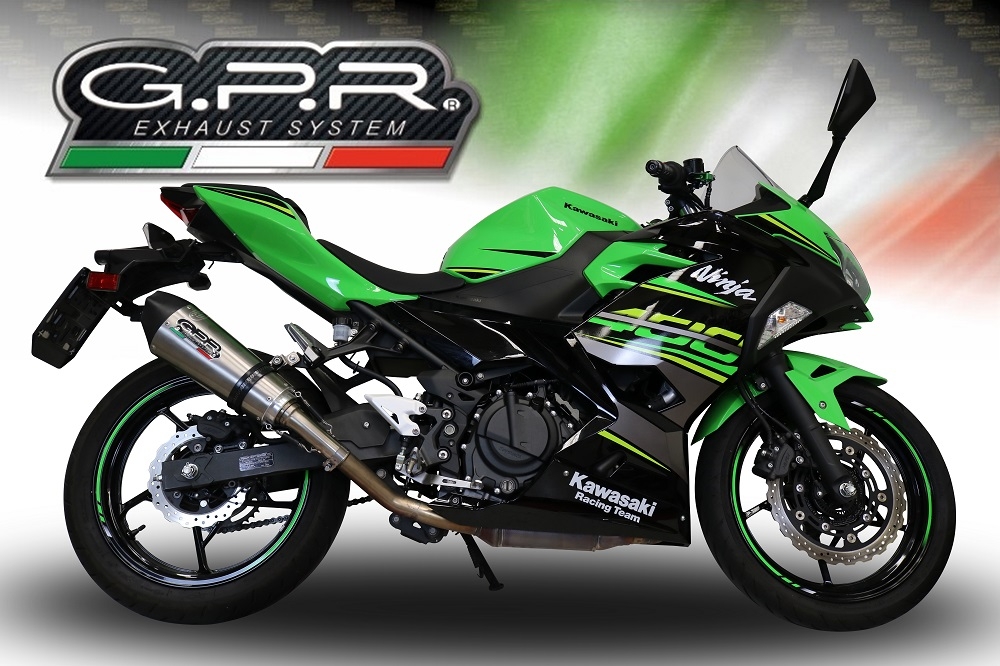 Esapament GPR compatibil cu Kawasaki Z 400 2018  Sistem complet de evacuare Racing,New Grand Prix Evo Titanium
