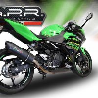 Esapament GPR compatibil cu Kawasaki Z 400 2023 Evacuare slip-on omologata, inclusiv db killer detașabil și cot de legătură,Furore Evo4 Nero