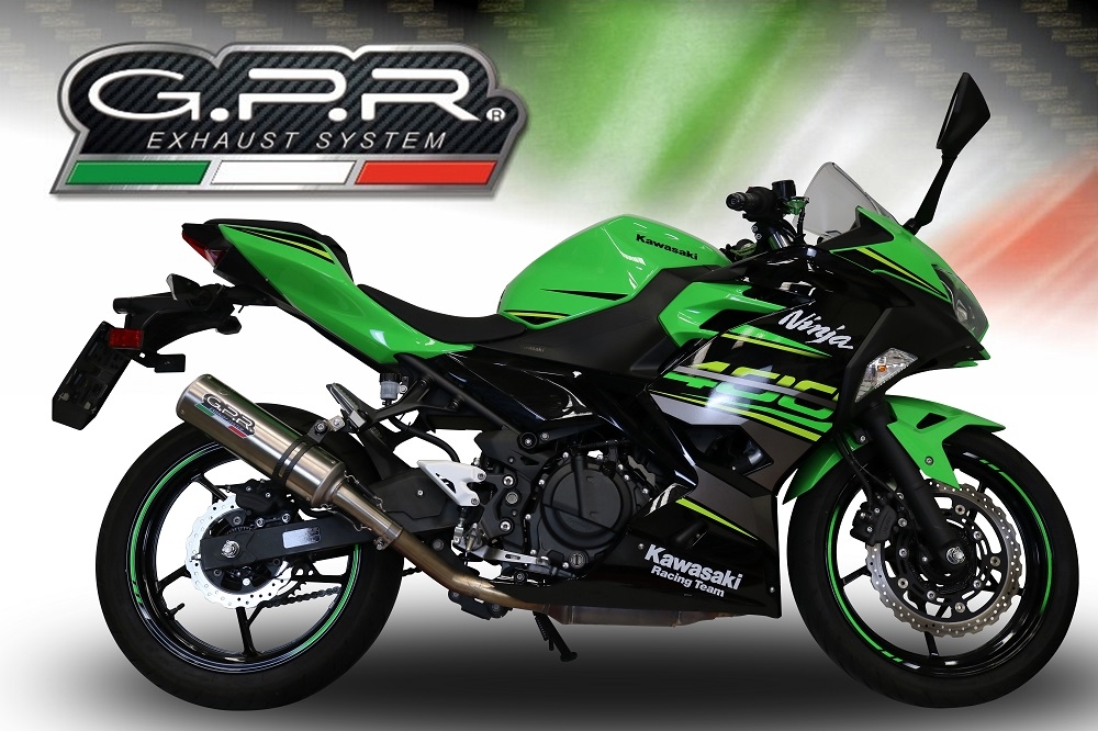 Esapament GPR compatibil cu Kawasaki Z 400 2018  Sistem complet de evacuare Racing,M3 Inox 