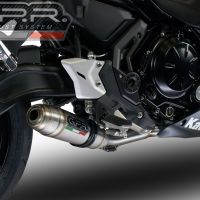 Esapament GPR compatibil cu Kawasaki Ninja 650 2021 Sistem complet de evacuare legal omologat, inclusiv db killer și catalizator detașabil,Deeptone Inox