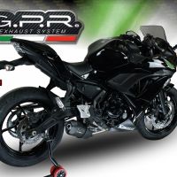 Exhaust compatible with Kawasaki Ninja 650 2021-2022, Furore Nero, Homologated legal full system exhaust, including removable db killer and catalyst