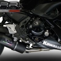 Esapament GPR compatibil cu Kawasaki Z 650 2021 Sistem complet de evacuare legal omologat, inclusiv db killer și catalizator detașabil,Furore Evo4 Nero