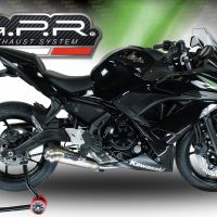 Esapament GPR compatibil cu Kawasaki Ninja 650 2017 Sistem complet de evacuare legal omologat, inclusiv db killer și catalizator detașabil,Powercone Evo
