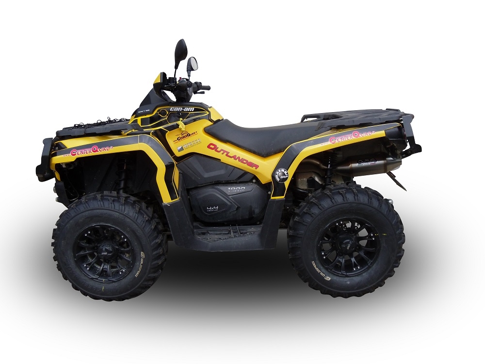 Esapament GPR compatibil cu Can Am Outlander 650 XMR 2013 Evacuare slip-on omologata, inclusiv db killer detașabil și cot de legătură,Deeptone Atv