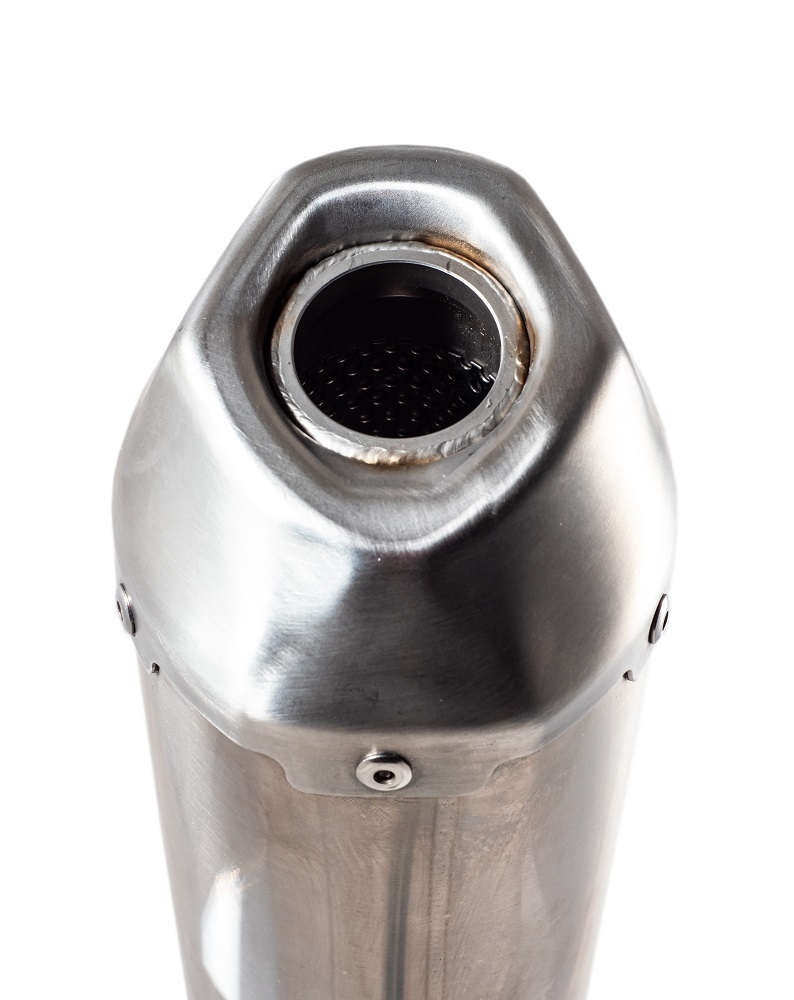 Esapament GPR compatibil cu Honda Crf 250 R 2022 Sistem complet de evacuare de curse, inclusiv db killer/parascântei detașabil,Pentacross Inox