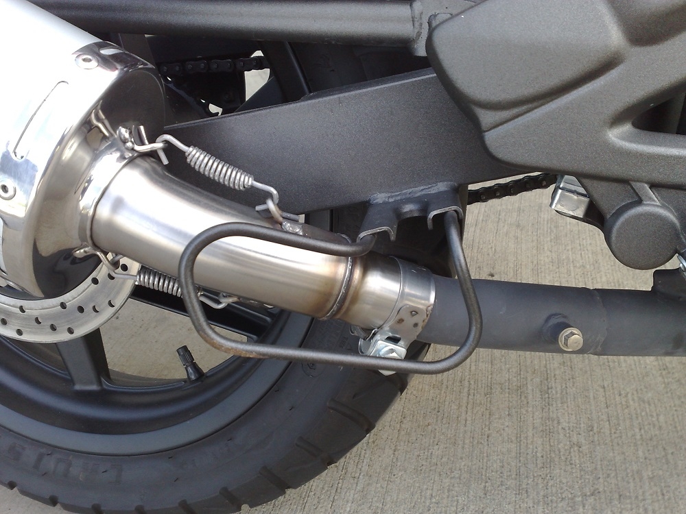Esapament GPR compatibil cu Kymco Quannon 125 2007 Evacuare slip-on omologata, inclusiv db killer detașabil și cot de legătură,Trioval