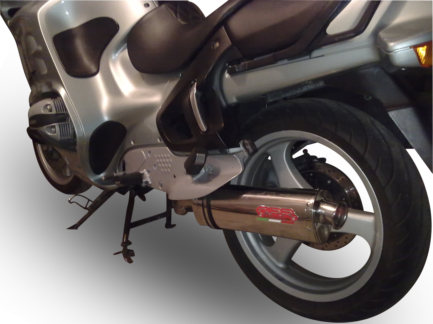 Esapament GPR compatibil cu Bmw R 850 R -GS 1994 Evacuare slip-on omologata, inclusiv db killer detașabil, cot de legătură și catalizator,Trioval