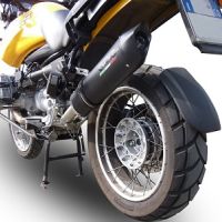 Esapament GPR compatibil cu Bmw R 1150 Gs -Adventure 1999 Evacuare slip-on omologata, inclusiv db killer detașabil și cot de legătură,Furore Nero