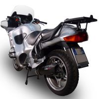 Esapament GPR compatibil cu Bmw R 1150 Rt 2000 Evacuare slip-on omologata, inclusiv db killer detașabil, cot de legătură și catalizator,Furore Nero