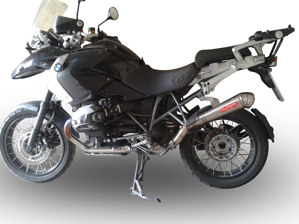 Esapament GPR compatibil cu Bmw R 1200 Gs -Adventure 2004 Evacuare slip-on omologata, inclusiv db killer detașabil și cot de legătură,Powercone Evo