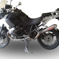 Esapament GPR compatibil cu Bmw R 1200 Gs -Adventure 2004 Evacuare slip-on omologata, inclusiv db killer detașabil și cot de legătură,Powercone Evo