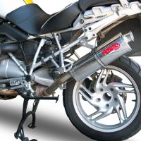 Esapament GPR compatibil cu Bmw R 1200 Gs -Adventure 2004 Evacuare slip-on omologata, inclusiv db killer detașabil și cot de legătură,Trioval