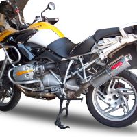 Esapament GPR compatibil cu Bmw R 1200 Gs -Adventure 2004 Evacuare slip-on omologata, inclusiv db killer detașabil și cot de legătură,Trioval