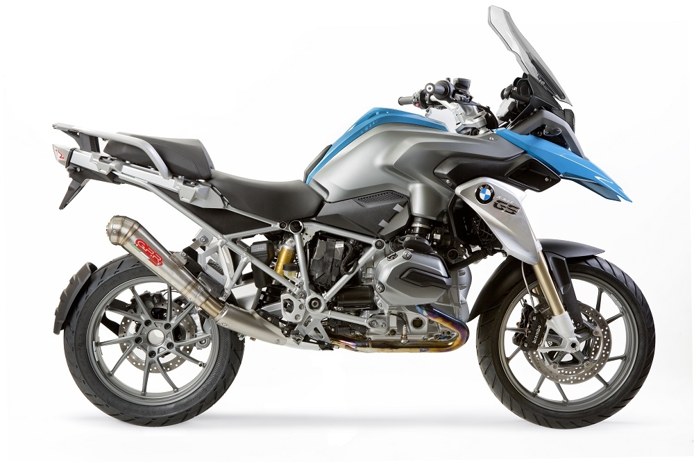 Esapament GPR compatibil cu Bmw R 1200 Gs -Adventure 2014 Evacuare slip-on omologata, inclusiv db killer detașabil și cot de legătură,Powercone Evo