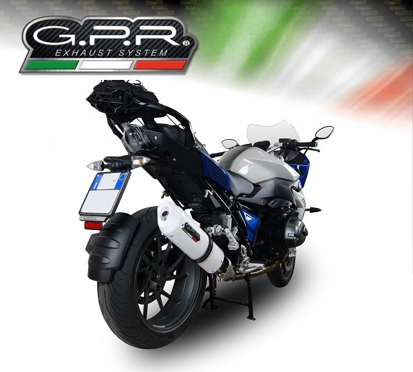 Esapament GPR compatibil cu Bmw R 1200 Rs Lc 2017 Evacuare slip-on omologata, inclusiv db killer detașabil și cot de legătură,Albus Evo4