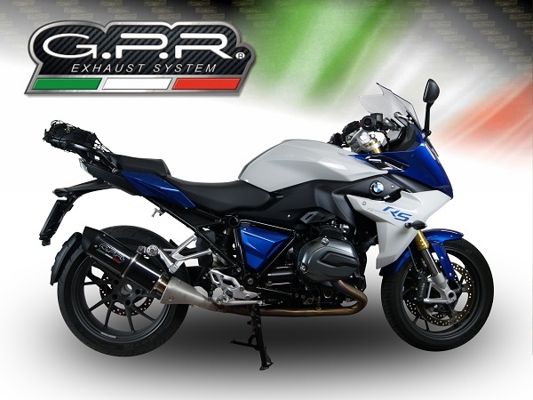 Esapament GPR compatibil cu Bmw R 1200 Rs Lc 2017 Evacuare slip-on omologata, inclusiv db killer detașabil și cot de legătură,Furore Evo4 Nero