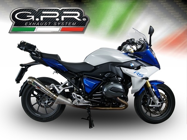Esapament GPR compatibil cu Bmw R 1200 Rs Lc 2015 Evacuare slip-on omologata, inclusiv db killer detașabil și cot de legătură,Powercone Evo