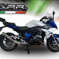 Esapament GPR compatibil cu Bmw R 1200 Rs Lc 2015 Evacuare slip-on omologata, inclusiv db killer detașabil și cot de legătură,Powercone Evo