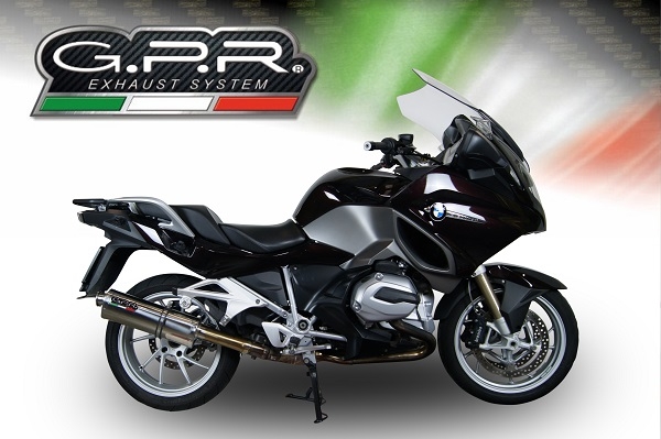 Esapament GPR compatibil cu Bmw R 1200 Rt Lc  2014 Evacuare slip-on omologata, inclusiv db killer detașabil și cot de legătură,Trioval