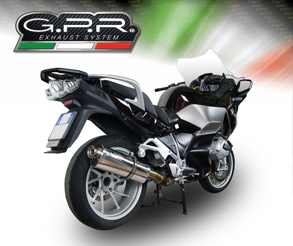 Esapament GPR compatibil cu Bmw R 1200 Rt Lc  2014 Evacuare slip-on omologata, inclusiv db killer detașabil și cot de legătură,Trioval
