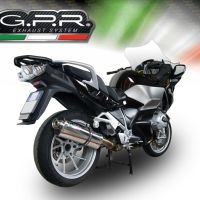 Esapament GPR compatibil cu Bmw R 1200 Rt Lc  2014 Evacuare slip-on omologata, inclusiv db killer detașabil și cot de legătură,Trioval