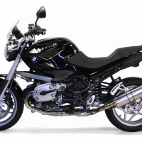 Esapament GPR compatibil cu Bmw R 1200 R 2006 Evacuare slip-on omologata, inclusiv db killer detașabil și cot de legătură,Trioval