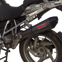 Esapament GPR compatibil cu Bmw R 1200 Gs -Adventure 2013 Sistem complet de evacuare legal omologat, inclusiv db killer detașabil,Furore Nero