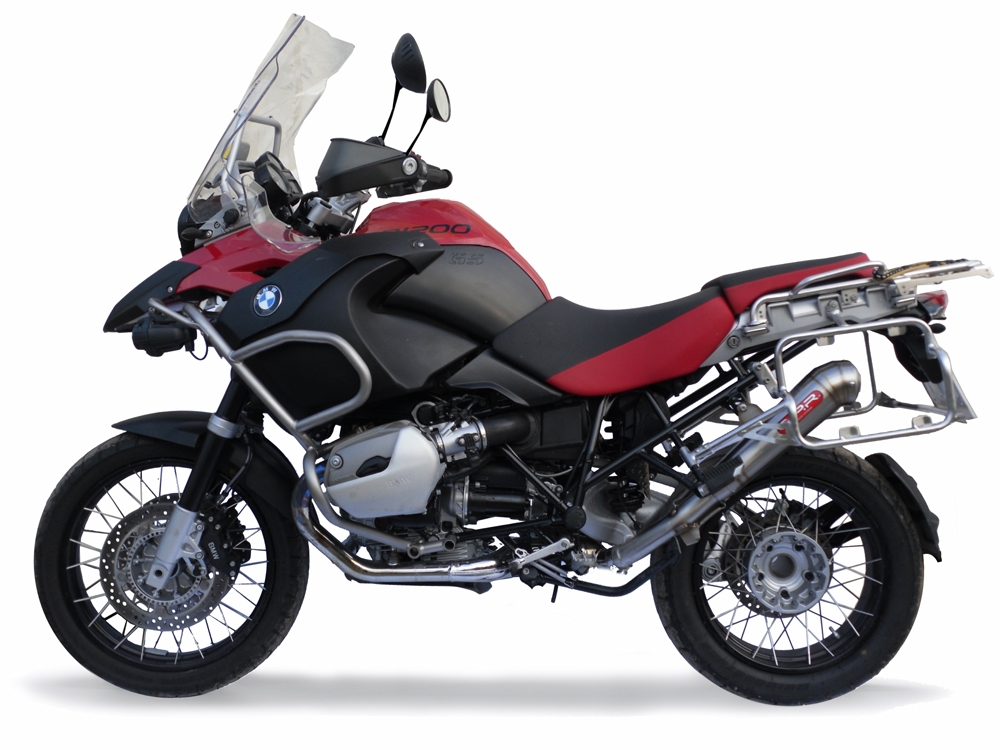 Esapament GPR compatibil cu Bmw R 1200 Gs -Adventure 2010 Evacuare slip-on omologata, inclusiv db killer detașabil și cot de legătură,Powercone Evo