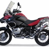 Esapament GPR compatibil cu Bmw R 1200 Gs -Adventure 2010 Evacuare slip-on omologata, inclusiv db killer detașabil și cot de legătură,Powercone Evo