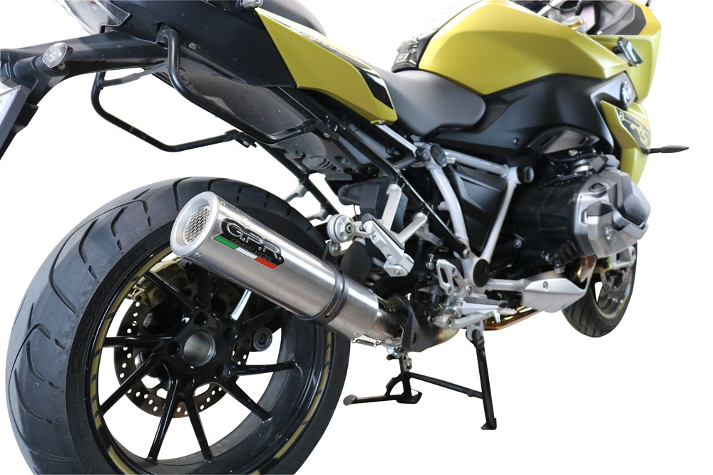 Esapament GPR compatibil cu Bmw R 1250 R -Rs 2021 Evacuare slip-on omologata, inclusiv db killer detașabil și cot de legătură,M3 Titanium Natural