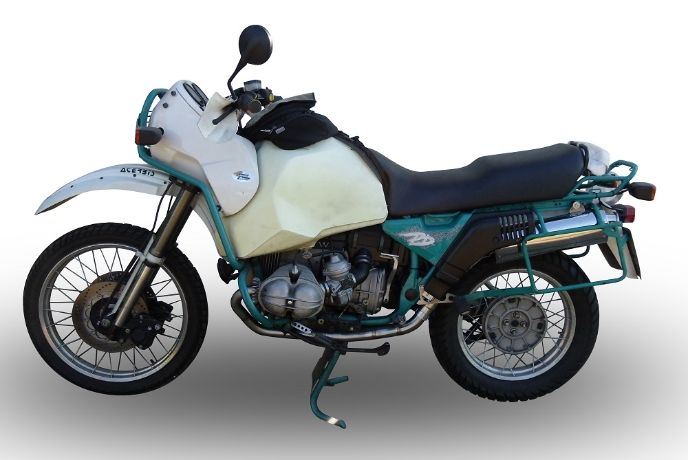Esapament GPR compatibil cu Bmw R 100 Gs 1987 Evacuare slip-on omologata, inclusiv db killer detașabil și cot de legătură,Trioval
