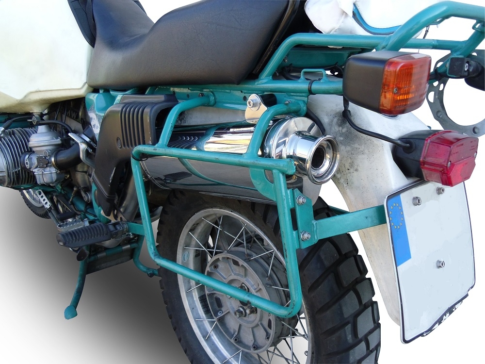 Esapament GPR compatibil cu Bmw R 100 Gs 1987 Evacuare slip-on omologata, inclusiv db killer detașabil și cot de legătură,Trioval