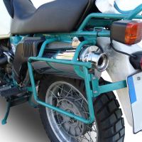 Esapament GPR compatibil cu Bmw R 100 Gs 1987 Evacuare slip-on omologata, inclusiv db killer detașabil și cot de legătură,Trioval