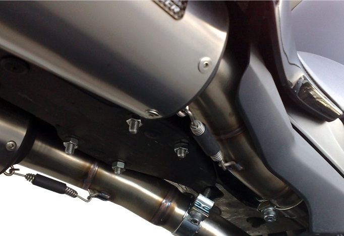 Exhaust compatible with Yamaha Yzf 1000 R1 2007-2008, Albus Ceramic, Dual Homologated legal slip-on exhaust including removable db killers and link pipes