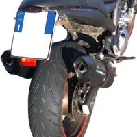 Esapament GPR compatibil cu Cagiva Raptor 1000 2000 Evacuare cu dublă omologare legală, inclusiv db killers și coturi de legătură detașabile,Furore Nero