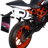 Exhaust compatible with Ktm Rc 125 2014-2016, Albus Ceramic, Homologated legal slip-on exhaust including removable db killer and link pipe