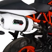Exhaust compatible with Ktm Rc 125 2014-2016, Albus Ceramic, Homologated legal slip-on exhaust including removable db killer and link pipe