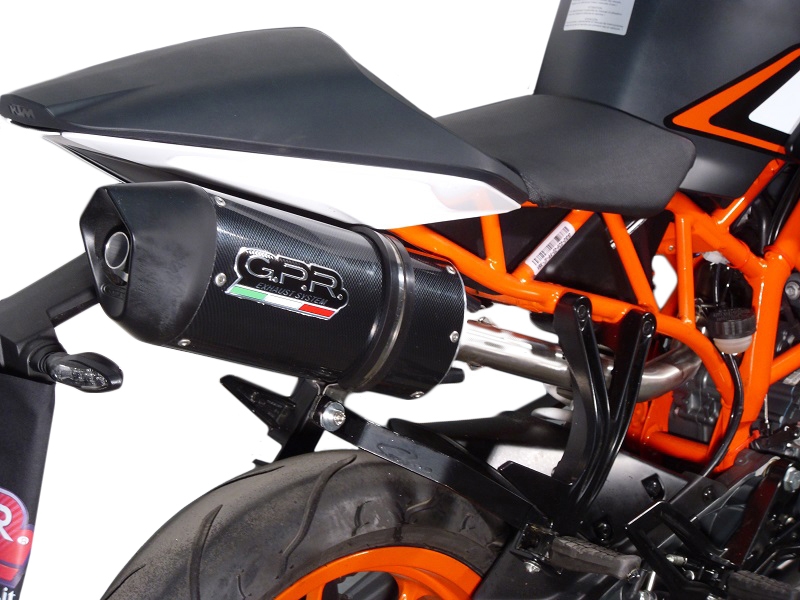 Exhaust compatible with Ktm Rc 125 2014-2016, Deeptone Inox, Racing slip-on exhaust including link pipe