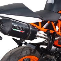 Exhaust compatible with Ktm Rc 125 2014-2016, Deeptone Inox, Racing slip-on exhaust including link pipe