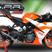 Esapament GPR compatibil cu Ktm Rc 390 2017 Evacuare slip-on omologata, inclusiv db killer detașabil și cot de legătură,Furore Evo4 Nero