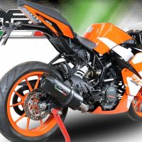 Esapament GPR compatibil cu Ktm Rc 390 2017 Evacuare slip-on omologata, inclusiv db killer detașabil și cot de legătură,Furore Evo4 Nero