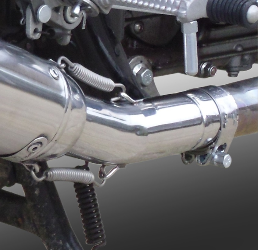 Exhaust compatible with Royal Enfield Continental GT 535 2014-2016, Vintacone, Racing slip-on exhaust including link pipe