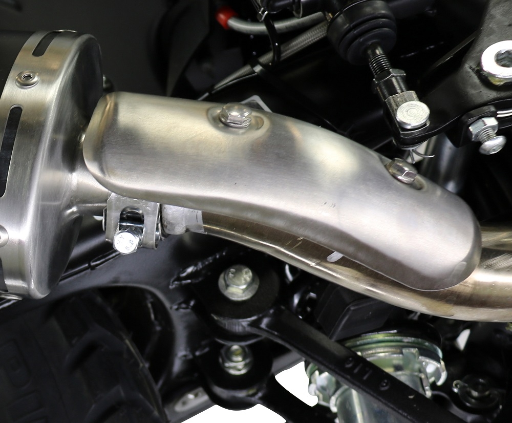 Esapament GPR compatibil cu Royal Enfield Himalayan 410 2021 Evacuare slip-on omologata, inclusiv db killer detașabil, cot de legătură și catalizator,Albus Evo4