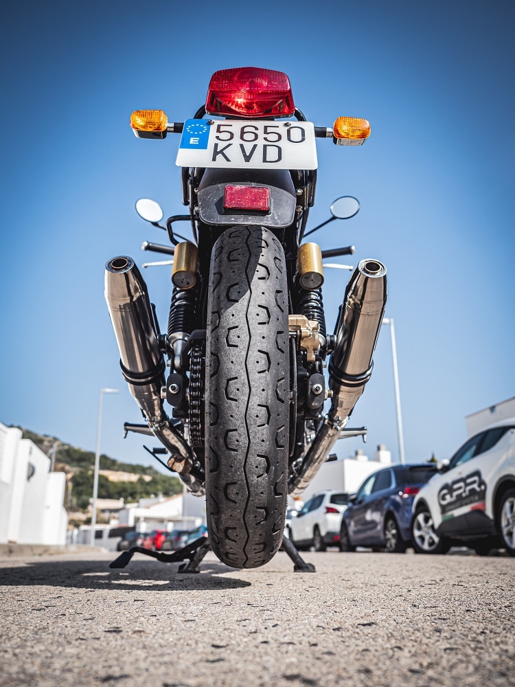 Exhaust compatible with Royal Enfield Continental 650 2019-2020, Deeptone Inox, Dual Homologated legal slip-on exhaust including removable db killers, link pipes and catalysts