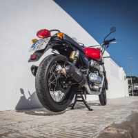 Exhaust compatible with Royal Enfield Interceptor 650 2021-2024, Furore Evo4 Nero, Dual Homologated legal slip-on exhaust including removable db killers, link pipes and catalysts