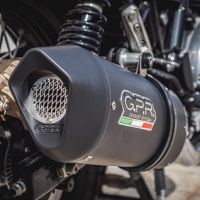Exhaust compatible with Royal Enfield Interceptor 650 2021-2024, Furore Evo4 Nero, Dual Homologated legal slip-on exhaust including removable db killers, link pipes and catalysts
