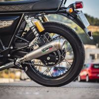 Esapament GPR compatibil cu Royal Enfield Interceptor 650 2019 Evacuare cu dublă omologare legală, inclusiv db killer detașabile, coturi de legătură și catalizatori,Powercone Evo