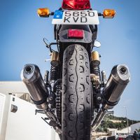 Exhaust compatible with Royal Enfield Interceptor 650 2019-2020, Satinox, Dual Homologated legal slip-on exhaust including removable db killers, link pipes and catalysts