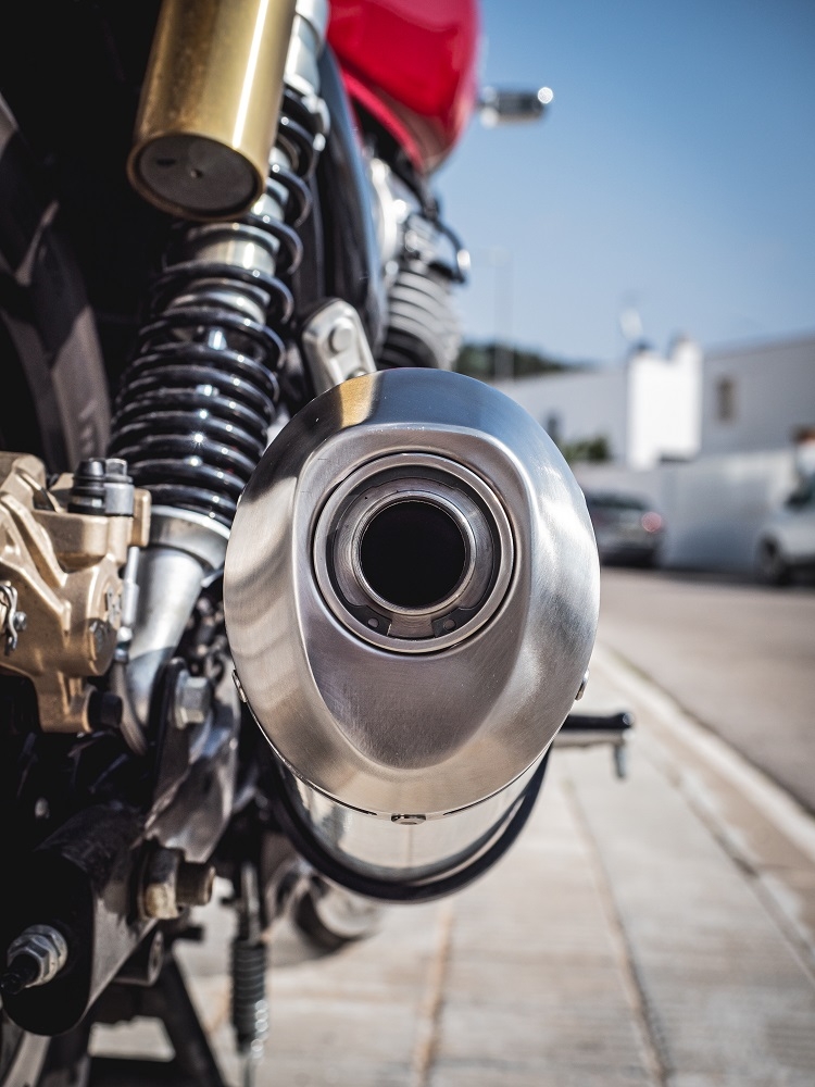 Exhaust compatible with Royal Enfield Interceptor 650 2019-2020, Satinox, Dual Homologated legal slip-on exhaust including removable db killers, link pipes and catalysts